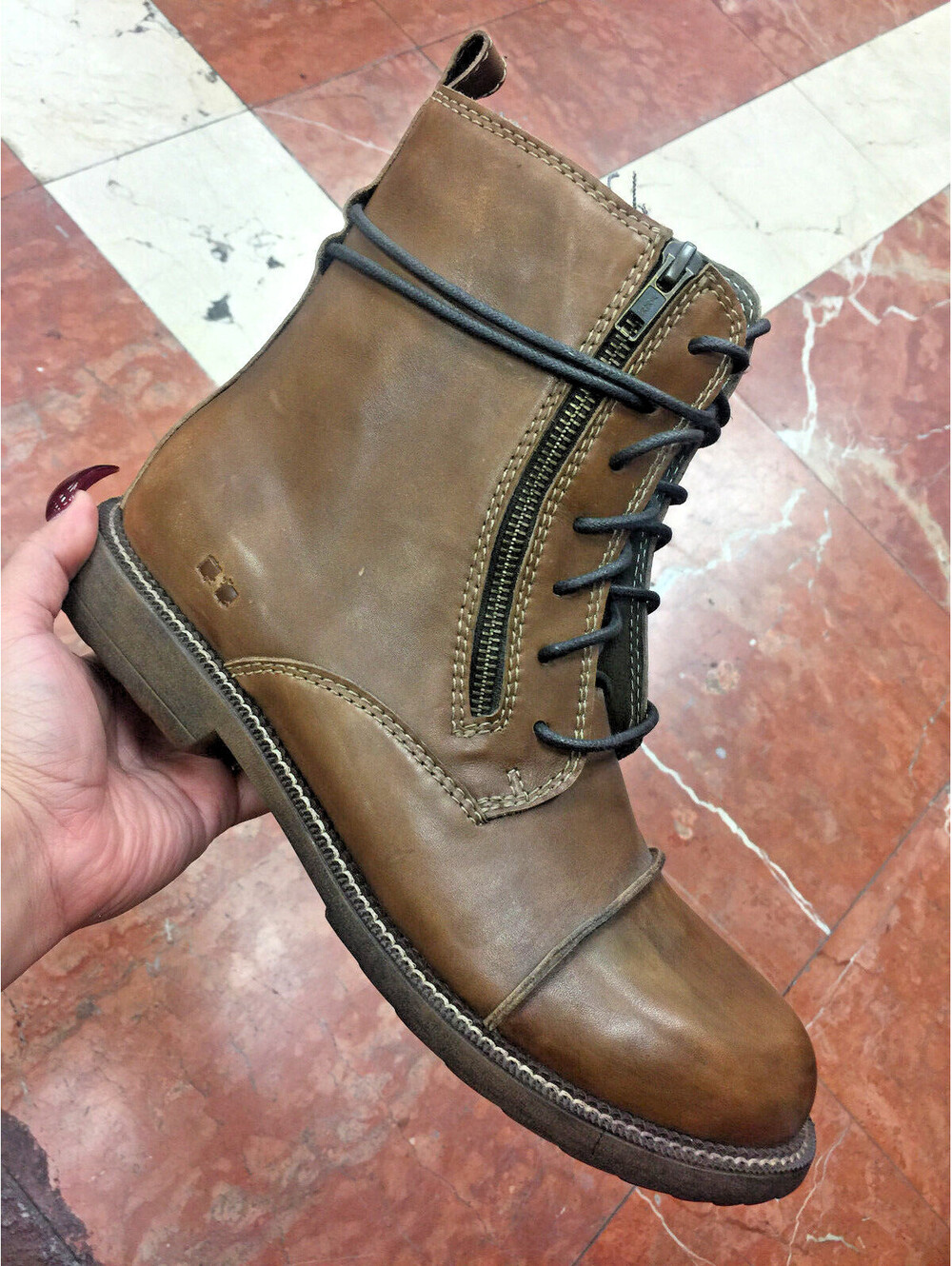 Men's Bed Stu Lace Up Brown Cognac Boots 100% Genuine